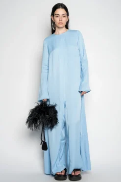 LIGHT BLUE LONG SLEEVE JUMPSUIT