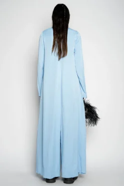LIGHT BLUE LONG SLEEVE JUMPSUIT