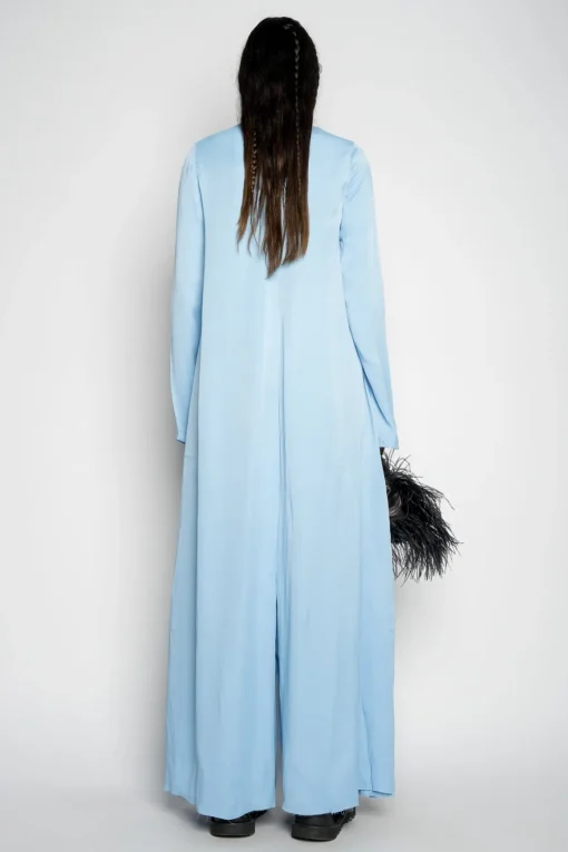LIGHT BLUE LONG SLEEVE JUMPSUIT