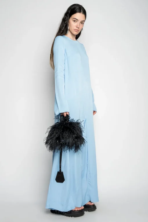 LIGHT BLUE LONG SLEEVE JUMPSUIT