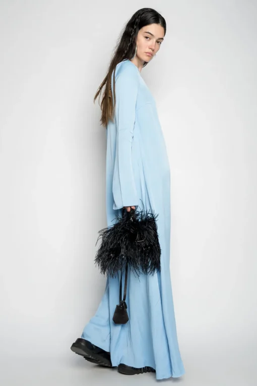 LIGHT BLUE LONG SLEEVE JUMPSUIT