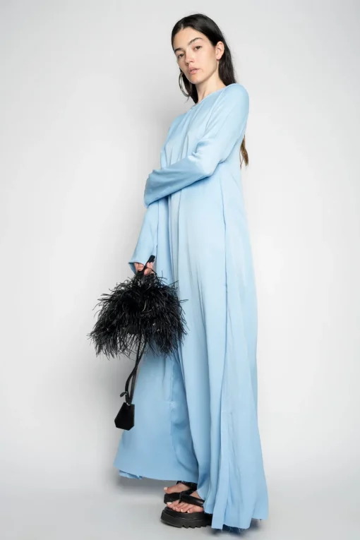 LIGHT BLUE LONG SLEEVE JUMPSUIT
