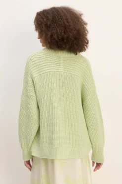 LIGHT GREEN TURTLENECK KNIT JUMPER