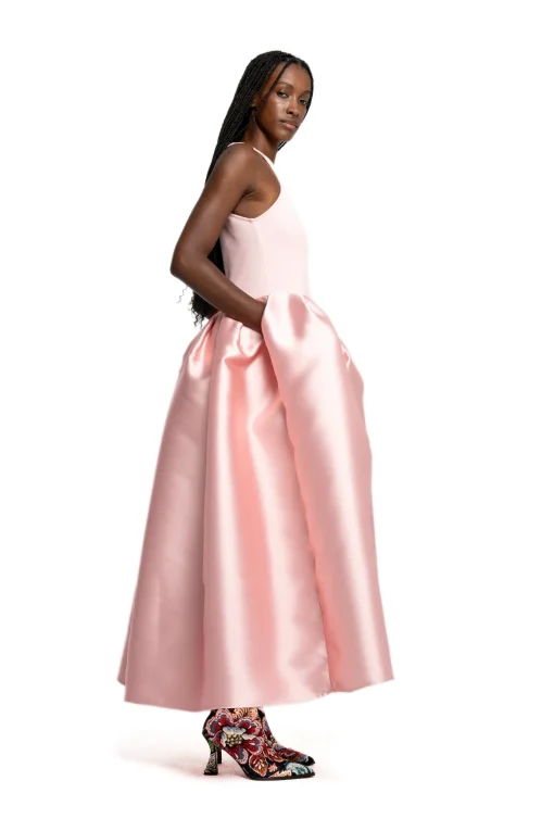 LIGHT PINK FULL SKIRT TANK TOP DRESS
