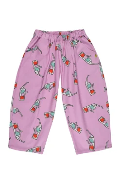 LILAC 3D GLASSES PRINT BALLOON TROUSERS