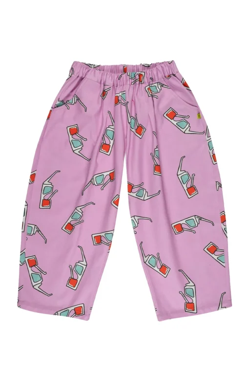 LILAC 3D GLASSES PRINT BALLOON TROUSERS