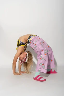 LILAC 3D GLASSES PRINT BALLOON TROUSERS