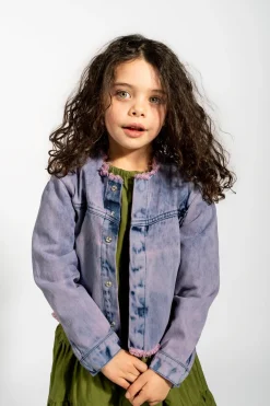 LILAC LOOSE COLLARLESS JACKET