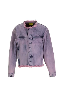 LILAC LOOSE COLLARLESS JACKET