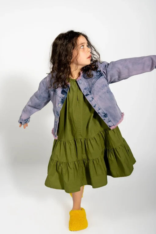 LILAC LOOSE COLLARLESS JACKET