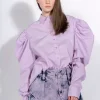 LILAC PUFF SLEEVE SHIRT