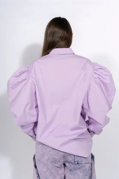 LILAC PUFF SLEEVE SHIRT