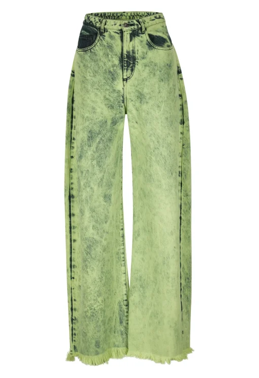 LIME DENIM BOYFRIEND TROUSERS