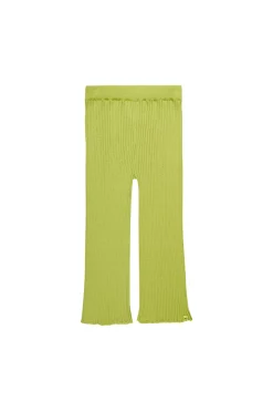 LIME MERINO KNIT TROUSERS