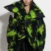 LIME TIE DYE M'A PUFFER JACKET
