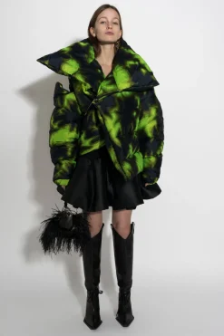LIME TIE DYE M'A PUFFER JACKET
