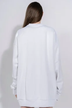 M'A EMBROIDERED JUMPER IN WHITE