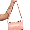 MINI CHAIN BAG IN PINK CROCO
