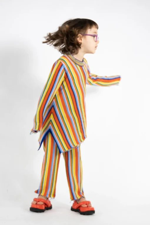 MULTI STRIPE KNIT TROUSERS