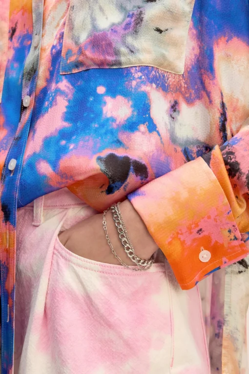 MULTICOLOUR SATIN SHIRT