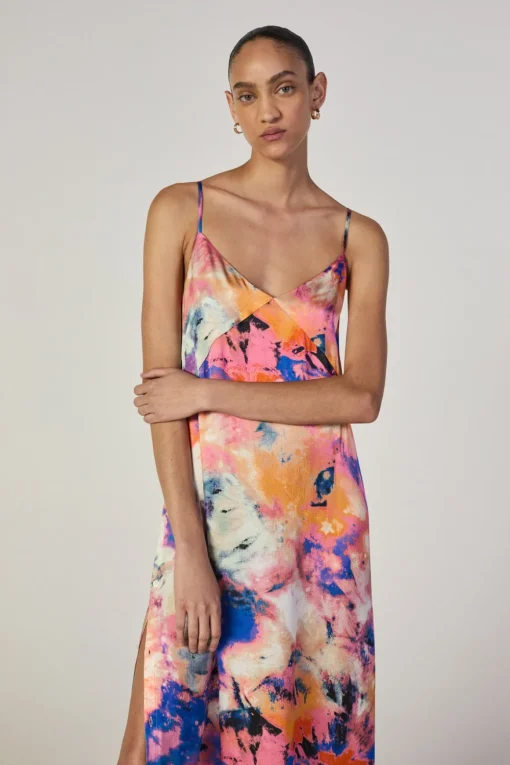 MULTICOLOUR SLIP DRESS