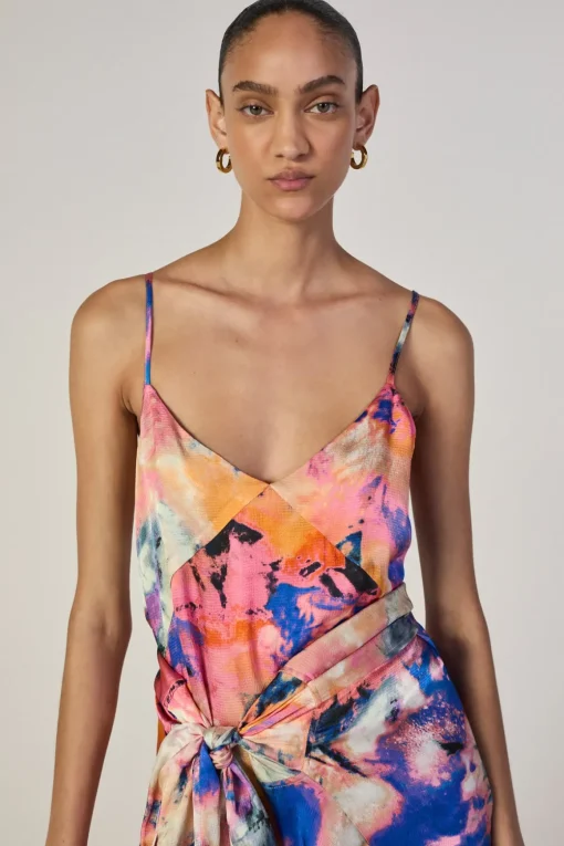 MULTICOLOUR SLIP DRESS