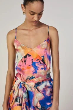 MULTICOLOUR SLIP DRESS