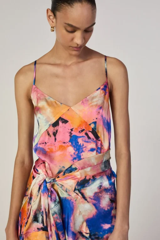 MULTICOLOUR SLIP DRESS