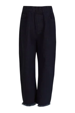 NAVY DENIM BAGGY TROUSERS