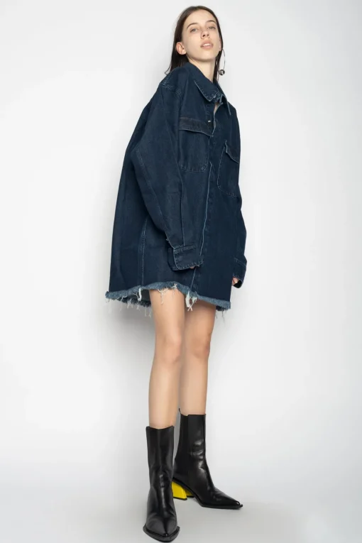 NAVY DENIM OVERSHIRT