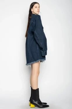 NAVY DENIM OVERSHIRT