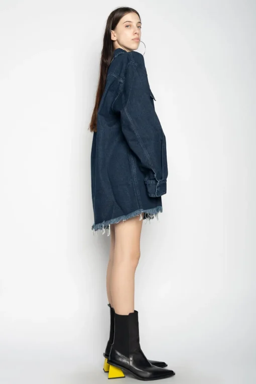 NAVY DENIM OVERSHIRT