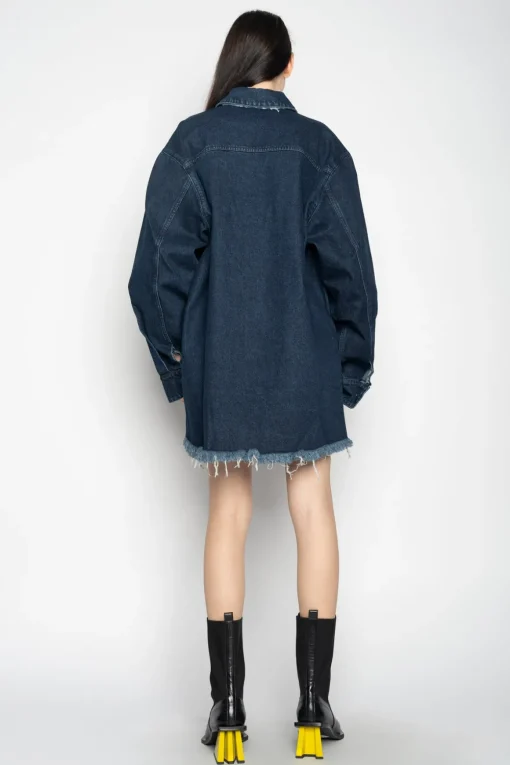 NAVY DENIM OVERSHIRT