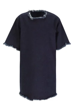 NAVY DENIM OVERSIZED T-SHIRT DRESS