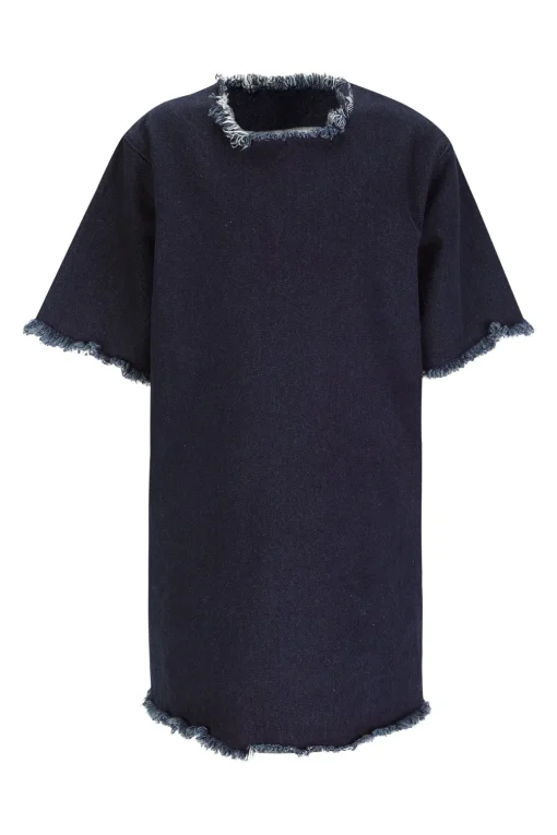 NAVY DENIM OVERSIZED T-SHIRT DRESS