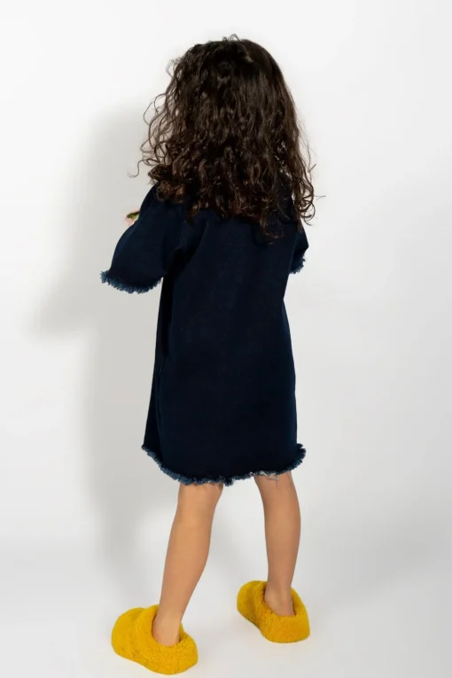 NAVY DENIM OVERSIZED T-SHIRT DRESS