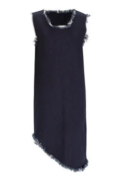 NAVY DENIM SLEEVELESS DRESS