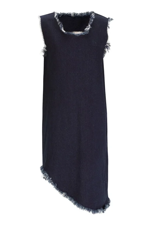 NAVY DENIM SLEEVELESS DRESS