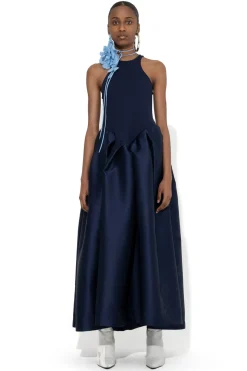 NAVY FULL SKIRT TANK TOP DRESS