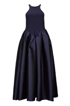 NAVY FULL SKIRT TANK TOP DRESS