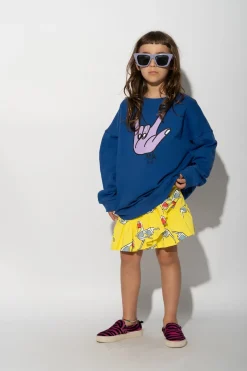 NAVY HAND PRINT SWEATSHIRT