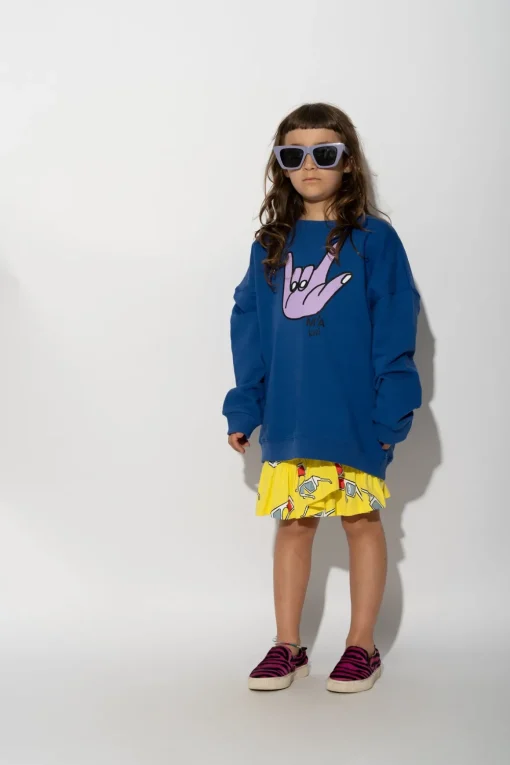 NAVY HAND PRINT SWEATSHIRT