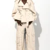 OFF-WHITE CROPPED TRENCH COAT