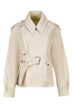 OFF-WHITE CROPPED TRENCH COAT