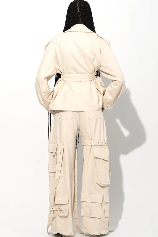 OFF-WHITE CROPPED TRENCH COAT