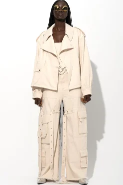 OFF-WHITE CROPPED TRENCH COAT