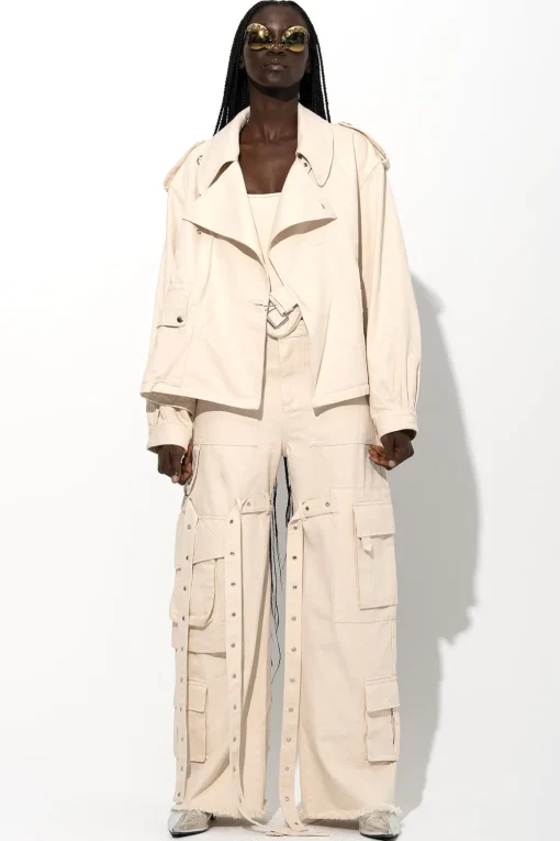 OFF-WHITE CROPPED TRENCH COAT