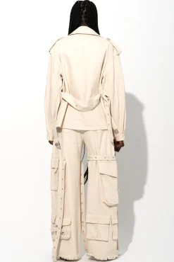 OFF-WHITE CROPPED TRENCH COAT
