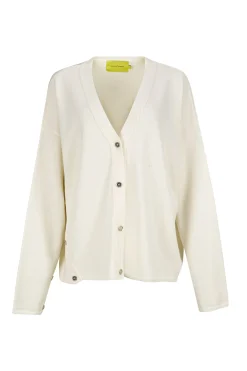 OFF-WHITE MERINO DECONSTRUCTED CARDIGAN