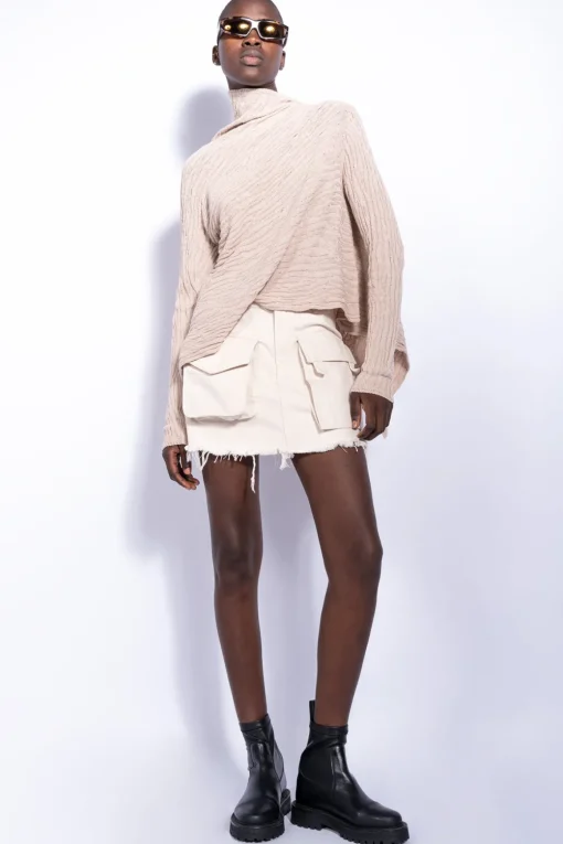 OFF-WHITE PATCH POCKET MINI SKIRT